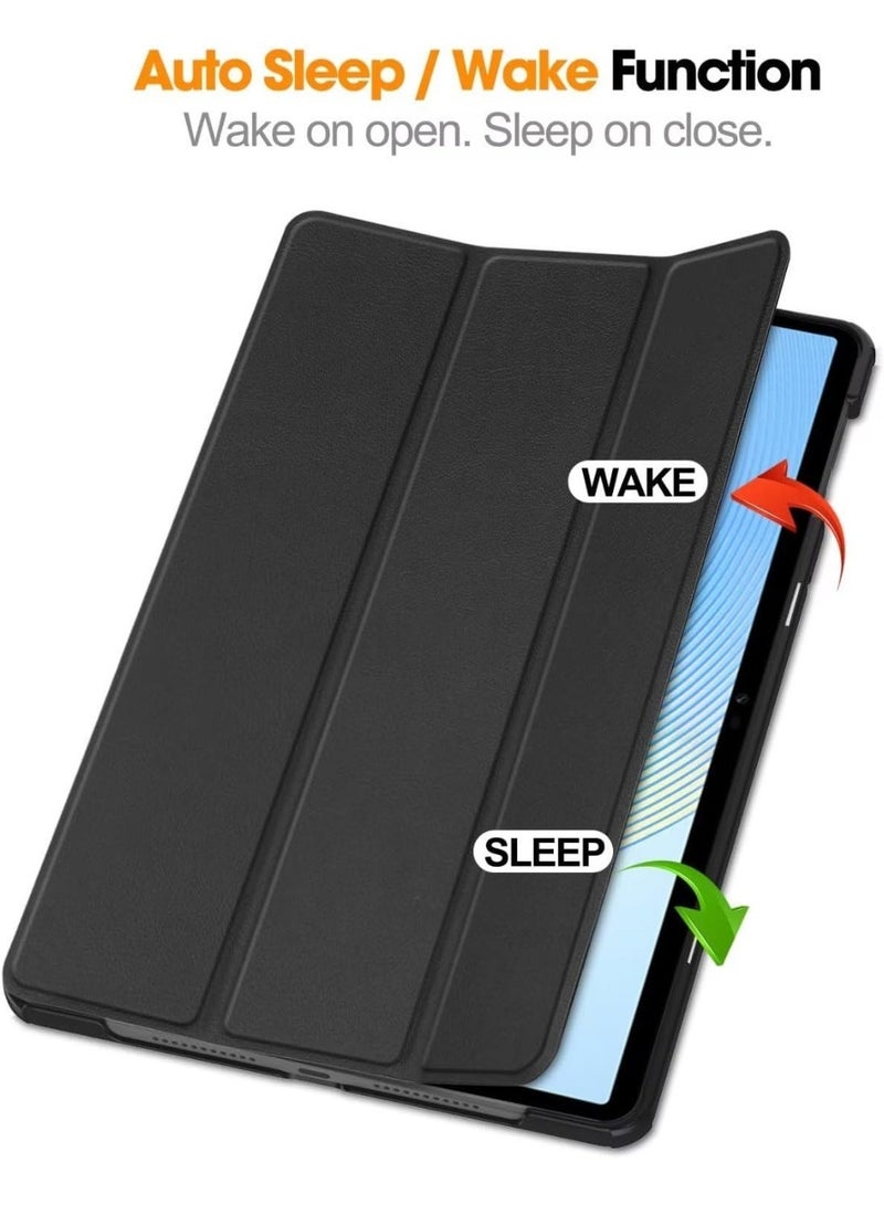 Smart Tri-Fold Protective Case for Honor Pad X8a 11 Inch 2024 Tablet with Multi-View Bracket and Auto Sleep/Wake Function, Anti-Shock and Drop Black - Image 4